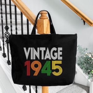 80th Birthday Gift Tote Bag, Vintage 80th Gift Bag, Vintage Birthday Gift Bag, 80th Birthday Gifts, Vintage 80th Birthday Gramma Gift Bag