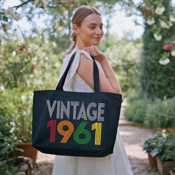 Vintage 65th Birthday Gift Bag, 65th Birthday Mama Gift Bag, 65th Birthday Party Gift Bag, Vintage 65th Gift Bag, Vintage Birthday Gift Bag