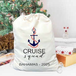 Personalized Cruise Squad Backpack, Family Cruise Gift, Cruise Drawstring Backpack, Cruise Vacation Bag, Trendy Cruise Bag, Cruise Trip Gift