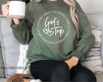 Girls Trip Sweatshirt, Girls Trip Therapy Pullover, Great Memories Sweatshirt, Girls Night Out Sweatshirt, Vacay Mode Sweat, Great Friends