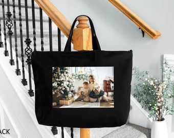 Family Photo Gift, Custom Photo Tote Bag, Tote Bag With Picture, Picture Tote Bag, Image Tote Bag, Best Gift for Family, Trendy Tote Bag