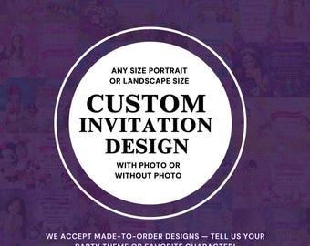 Custom Invitation Made To Order Invitation Personalized Digital Birthday Invitation Girl & Boys Customized Printable Invite Digital Download