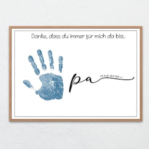 Handprint child, gift idea grandpa, DIY gift, personalized gift child, gift for grandpa birthday, Easter gift grandfather