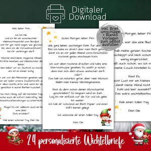 Printable elf letters, personalized elf post, Christmas elf, elf advent calendar for children, elf stories