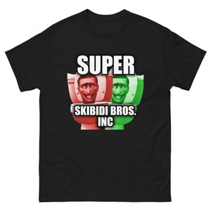 Super Skibidi Bros. Inc. Skibidi Toilet T-shirt divertente GMod Skibidi Toilets Camicia basata su videogiochi retrò