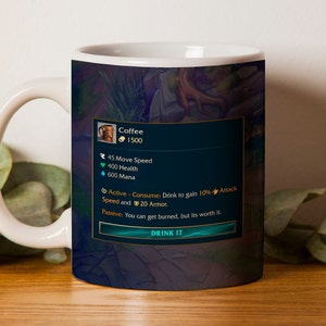 League of Legends Coffee & Tea Mug Item edit. League of Legends personalized Cup. Freak Mug. Perfect for a gift. Summoners Rift LOL pc.