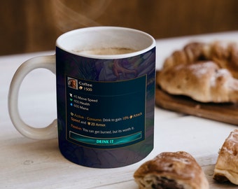 League of Legends Mug — LoL Gamer Mug Gift — Coffee Tea Cup Gamer — PC Gaming Gift Men Women — LOL Item Mug — Esports Gift - Free Shipping