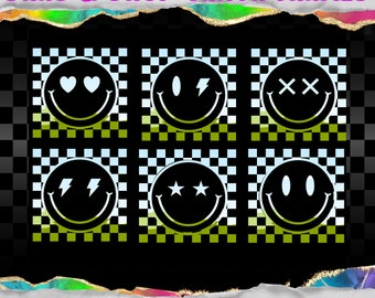 Smiley Face Canva Frames / Drag and drop templetes / Customize Your Own Image