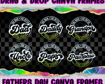 Easy Drag and Drop Frame templetes, Customize your own desig, Editable Canva Template