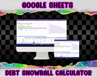Calculadora y rastreador de bola de nieve de deuda Templete, Planificador de presupuesto de Google Sheets