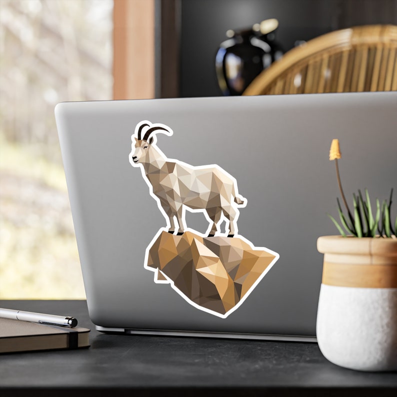 Geometric Ram Vinyl Sticker - Etsy