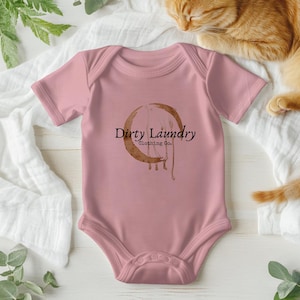 Dirty Laundry Branded Organic Onesie BodySuit | Cute Baby Hyproallergenic Romper | Skin Sensitivities | Soft & Cozy | Funny Baby Clothes