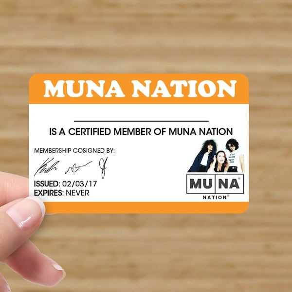 Muna Nation Fan ID Card [PREORDER]