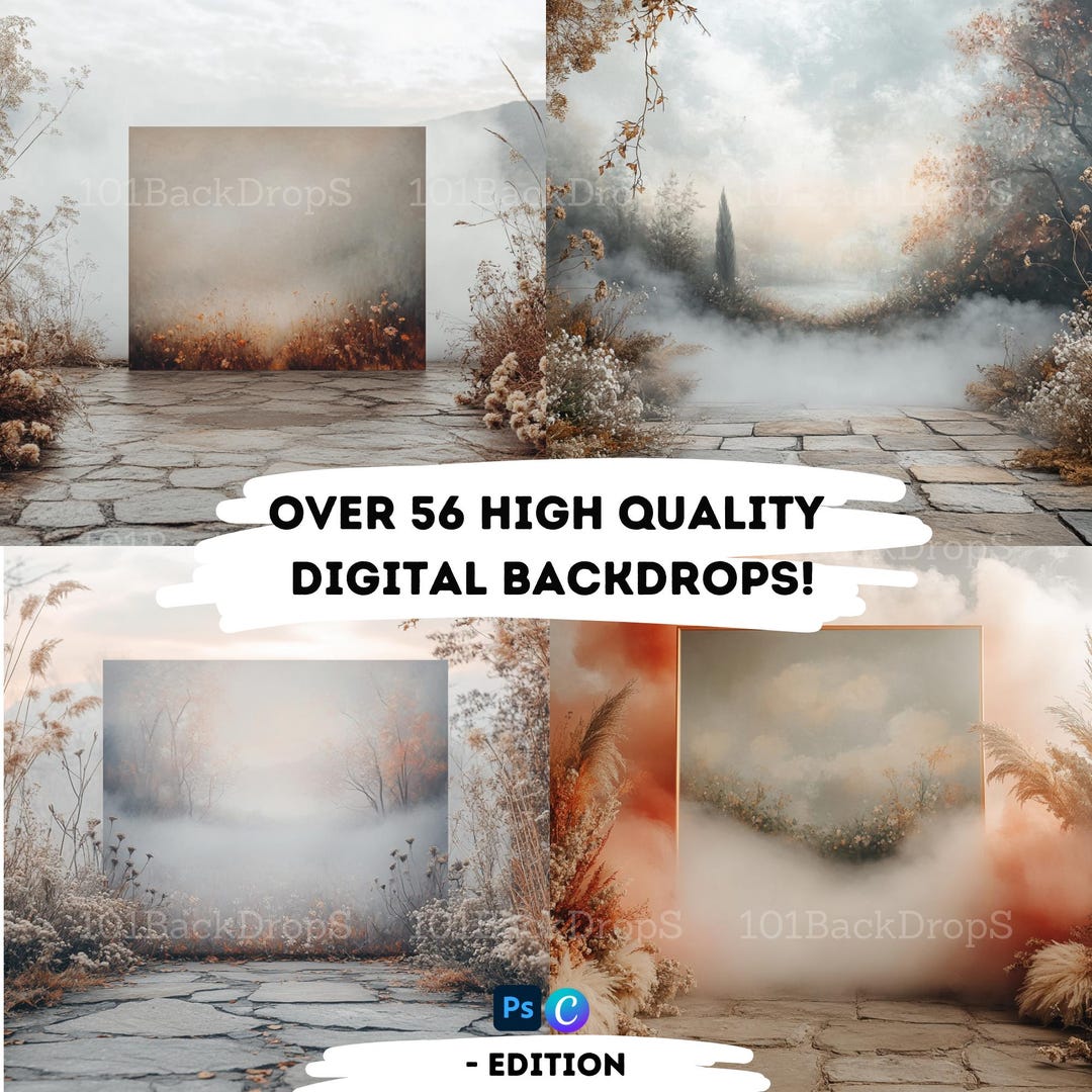 Magical Maternity Backdrop Collection 56 Digital Floral, Pink, and ...