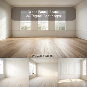 White Pannel Room Digital Backdrops, Maternity Wedding Portrait Digital Overlays, Studio Photography Digital Background