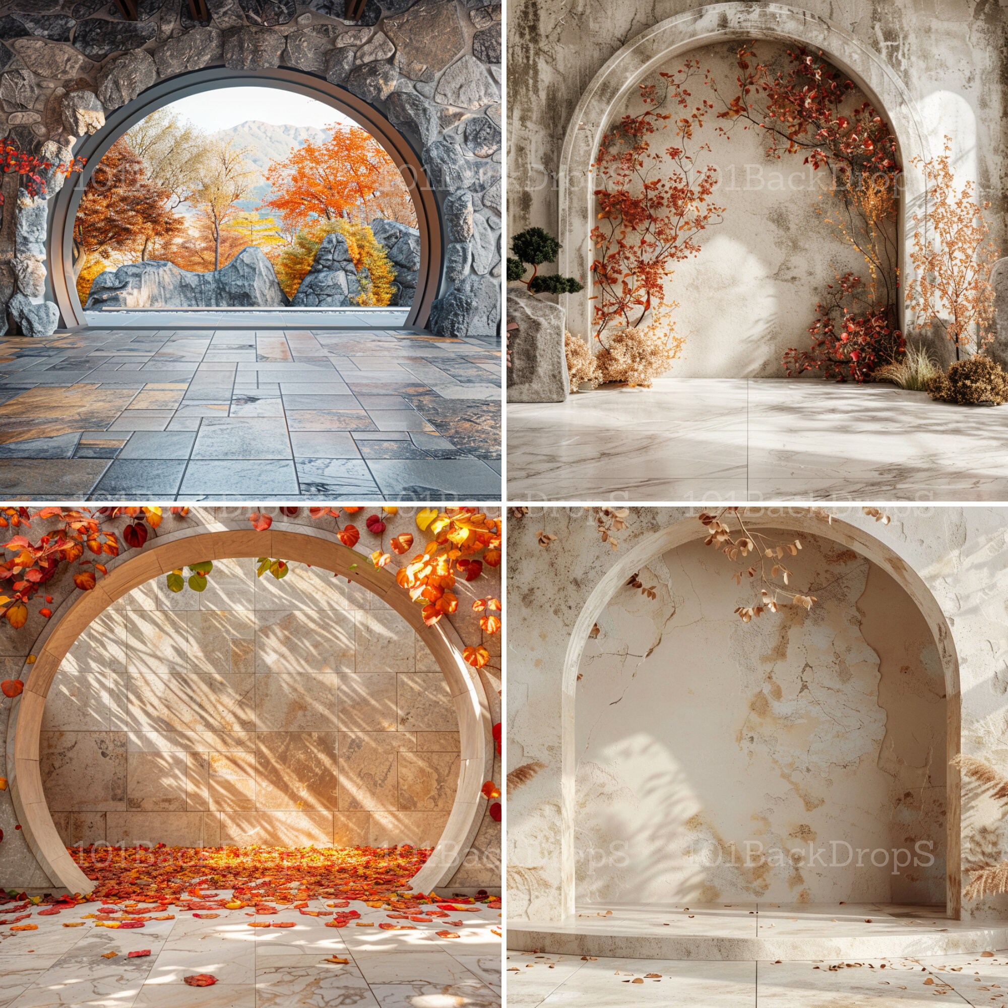 Minimal Arches Set Digital Backdrops, Maternity Backdrop Overlays ...