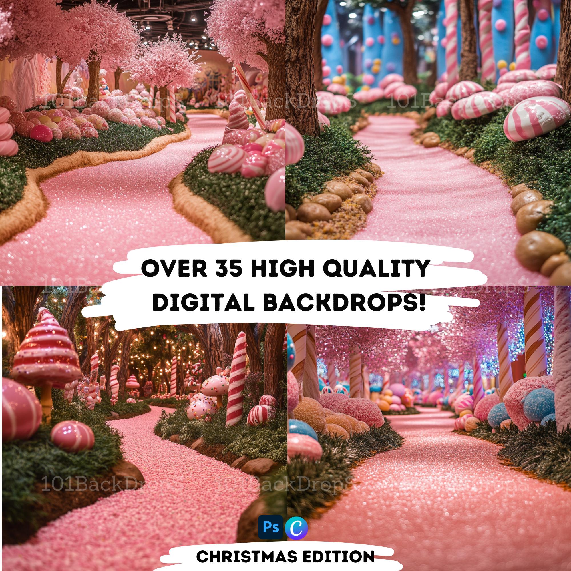 Candy Forest Backdrop Bundle – 35+ Whimsical Digital Photography Props ...