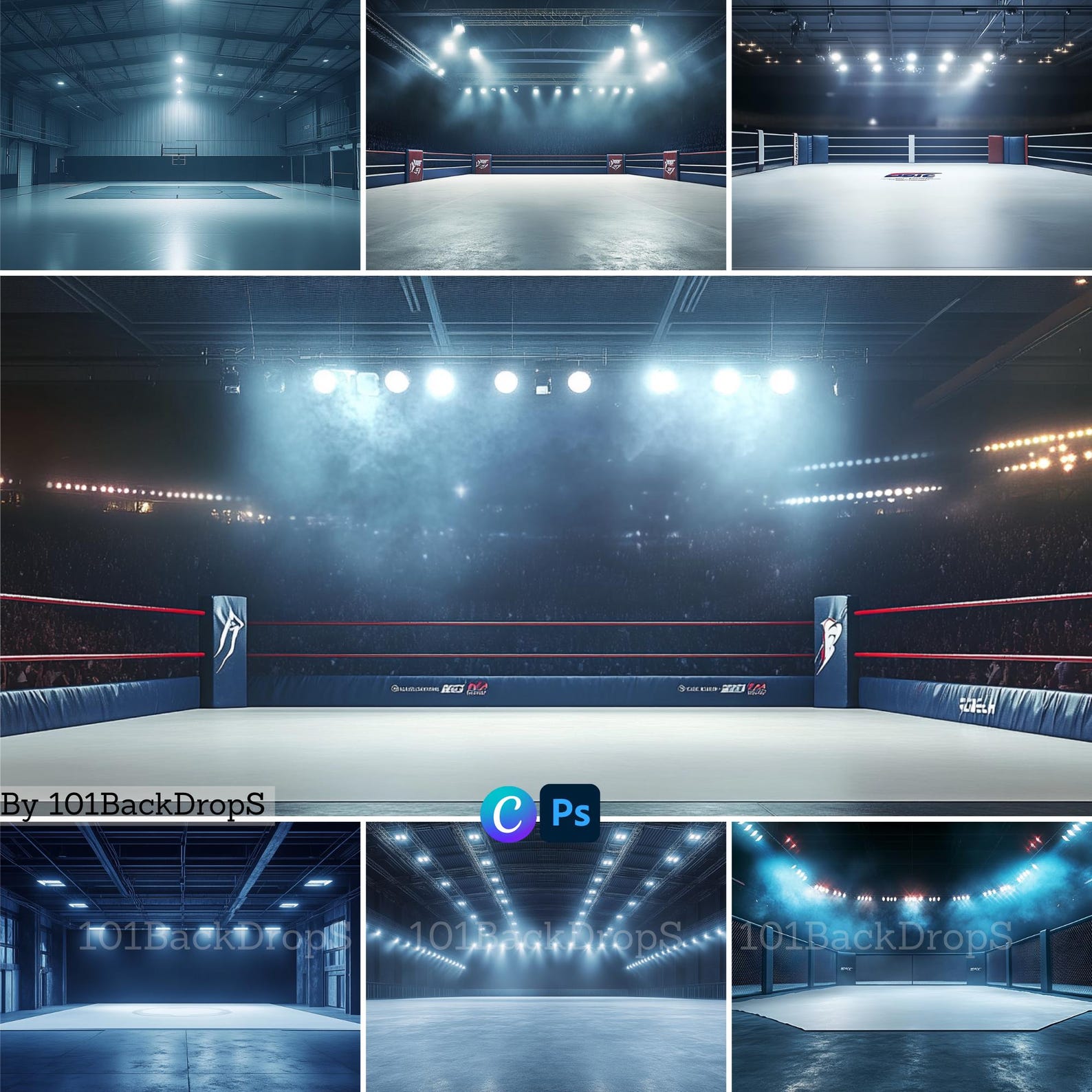 40+ Boxing Backdrop Bundle | 8K Resolution | 300 DPI | Digital Sports ...