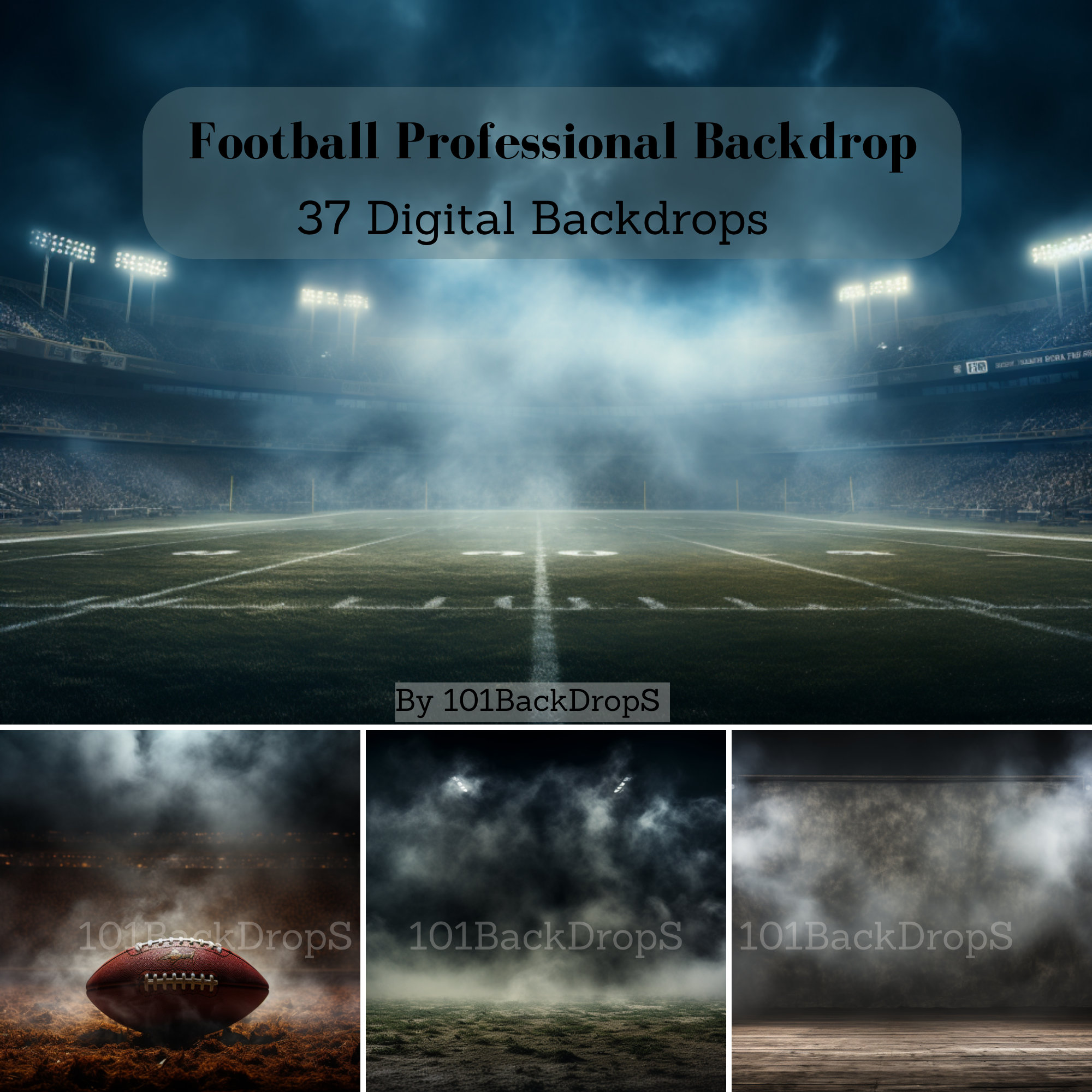Football Digital Backdrop LIGHTNING FOOTBALL CREATOR Pack 