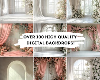 100 Maternity digital backdrop floral maternity backdrop light pink digital backdrop pink bundle family backdrop maternity backdrop baby