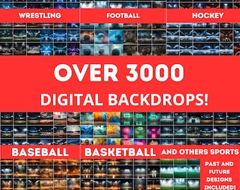 Sports Backdrop Mega Bundle - Over 3000 8K HD Digital Backgrounds for Baseball, Basketball, Football & More