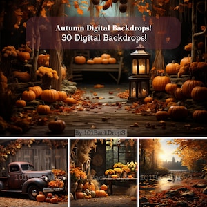Autumn Digital Backdrops, 26 Stunning Fall Backgrounds, Autumn Mockups, Maternity Backgrounds, Overlays For Photography, Composite Photoshop