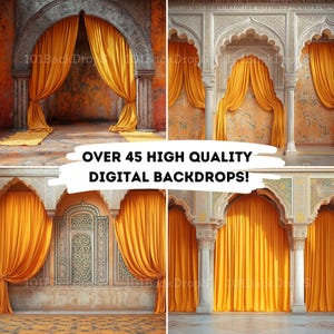 Oltre 45 archi nuziali Mughal e Rajasthani, scenari digitali ad alta risoluzione per matrimoni indiani, Jaipur e ispirati a Mughal