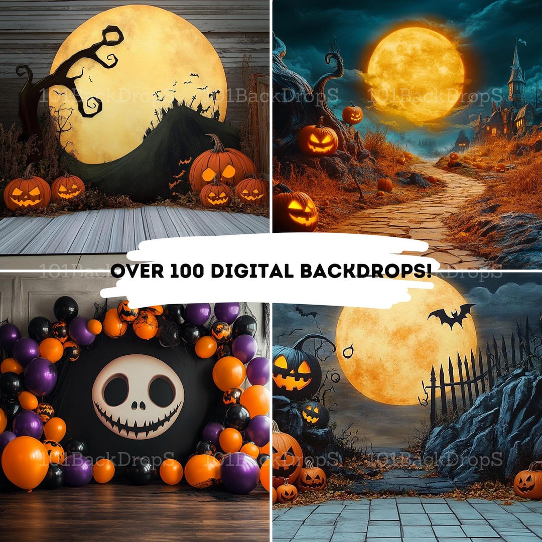 Halloween Nightmare Digital Backdrops - 100+ Halloween Inspired ...