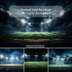 Football Field Background, Football Backdrop Dramatic, Football Stadium Background Image - High Quality Digital Download