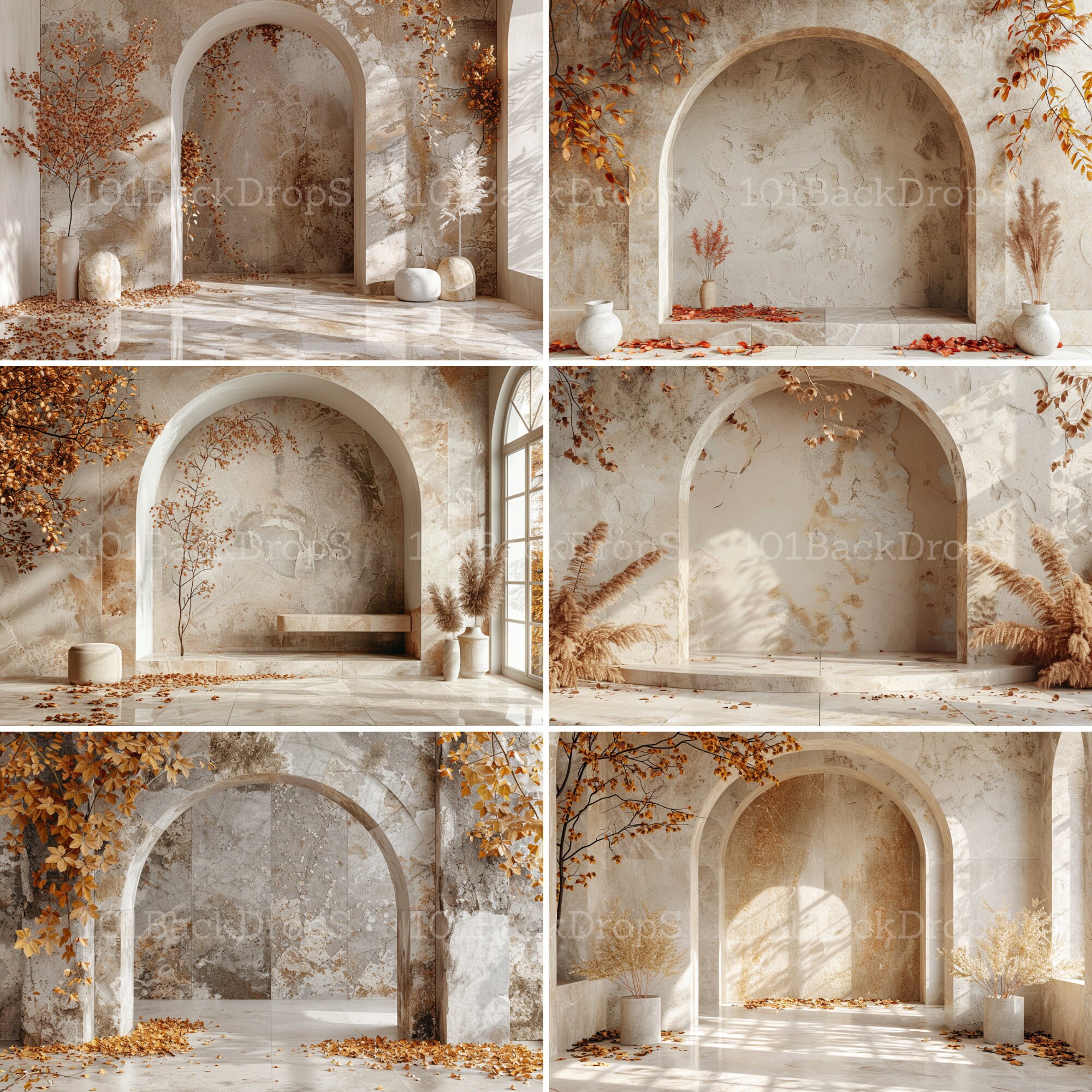 Minimal Arches Set Digital Backdrops, Maternity Backdrop Overlays ...