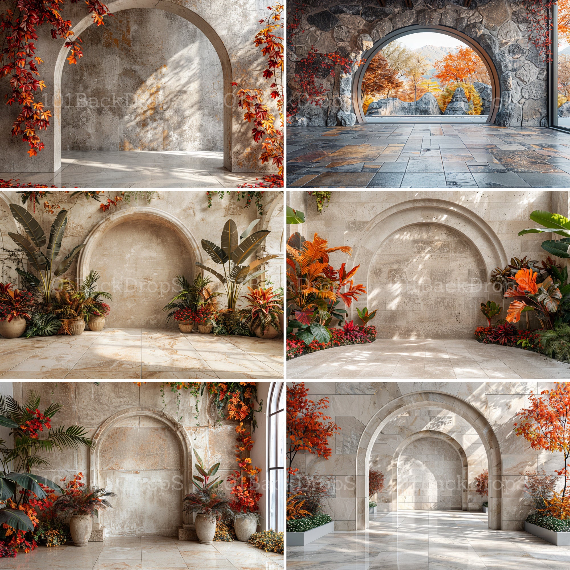 Minimal Arches Set Digital Backdrops, Maternity Backdrop Overlays ...