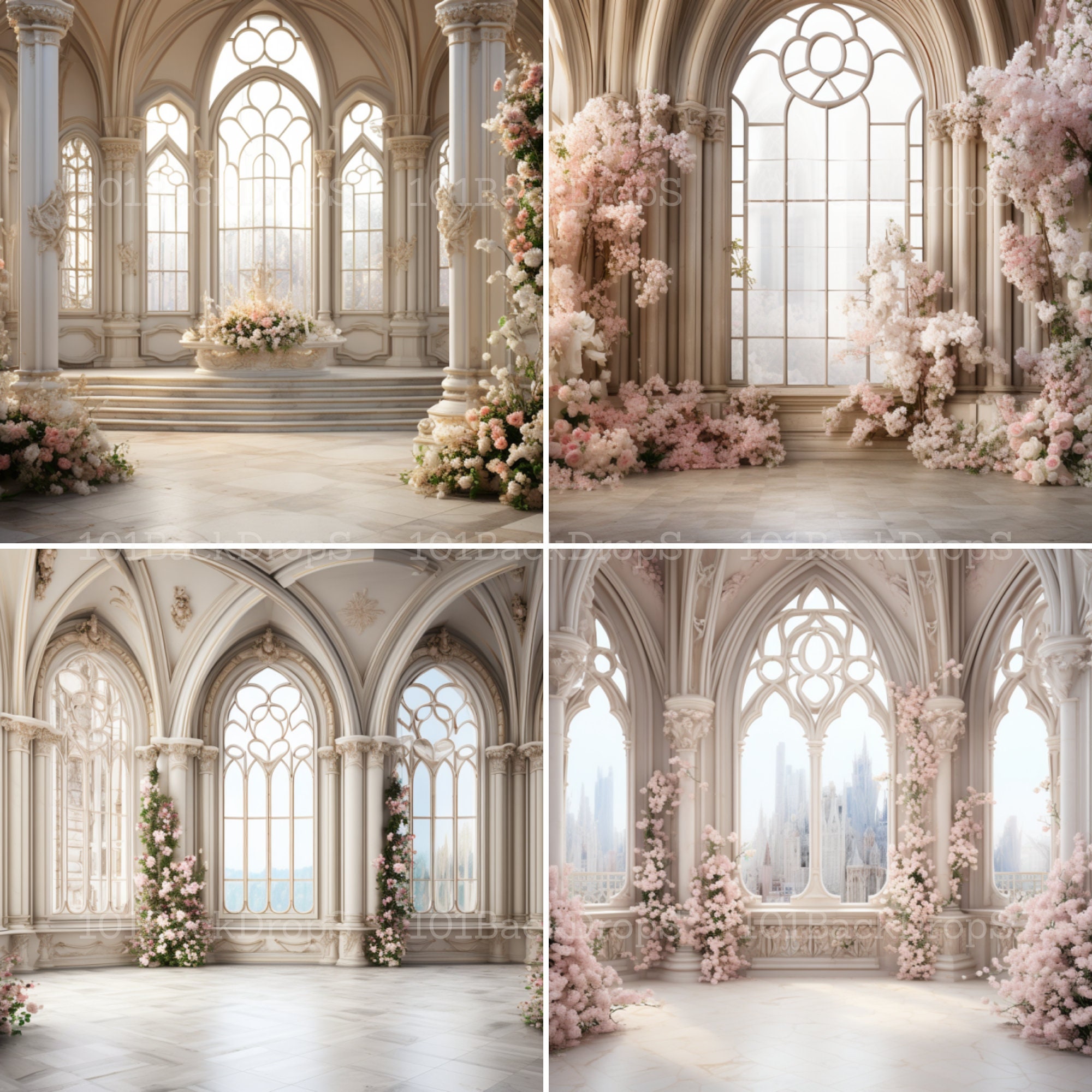 30 White Marble Room Digital Backdrops, Maternity Wedding Portrait ...
