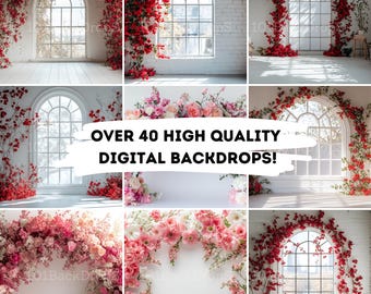 40 Maternity digital backdrop floral maternity backdrop light pink digital backdrop pink bundle family backdrop maternity backdrop baby girl