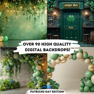 Over 90 St. Patrick’s Day Backdrops – Magical 8K High-Resolution Photography Designs – Perfect for Festive Photo Shoots