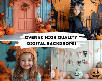 Haunted Halloween Digital Backdrop Collection - 80+ High-Resolution 8K Scenes for Photoshoots, DIY Decoration & Digital Art