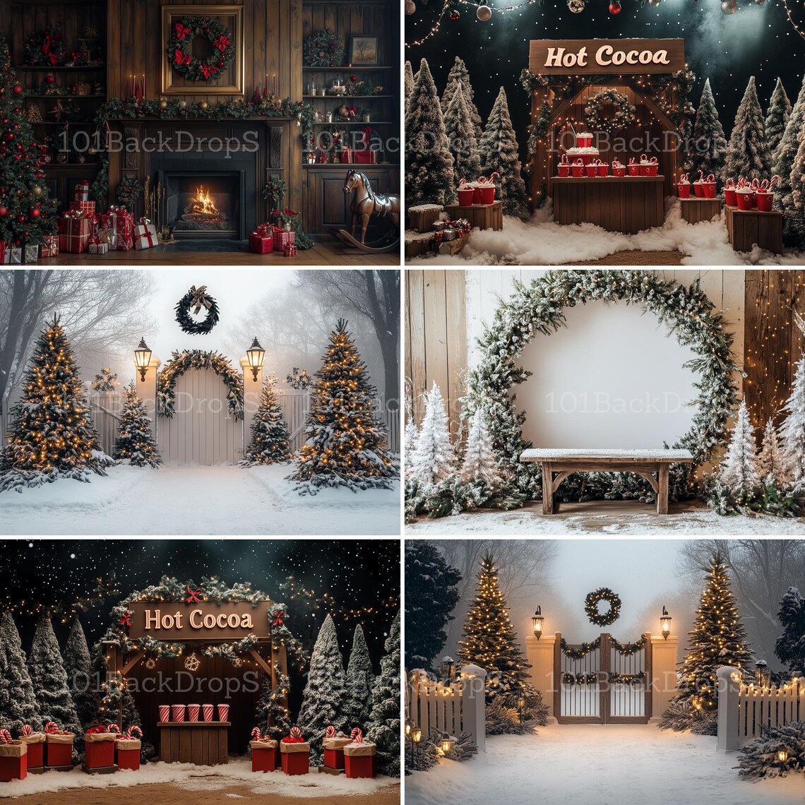 70+ Christmas Holiday Interior Backdrop Bundle - High-quality 8K ...