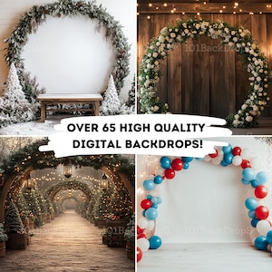 65+ Christmas Holiday Interior Backdrop Bundle - High-Quality 8K Digital Download - Perfect for Festive Photography & Decor