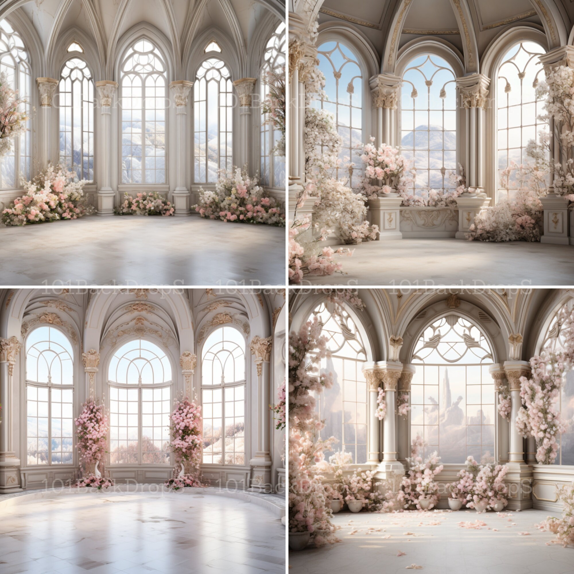 30 White Marble Room Digital Backdrops, Maternity Wedding Portrait ...