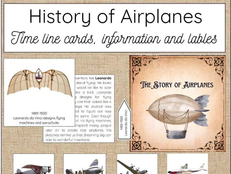 History of Airplanes - Etsy