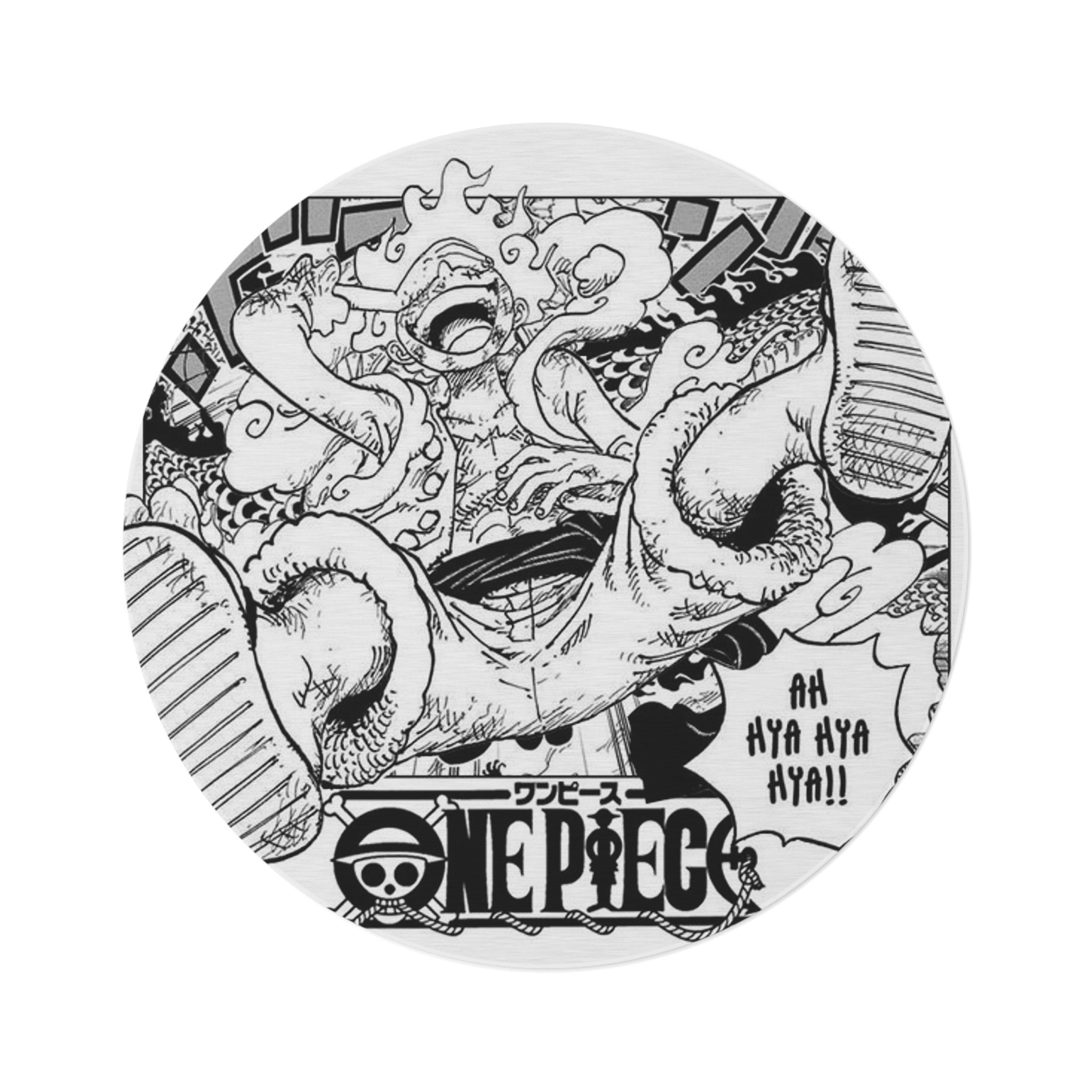 Round Handmade Luffy 5th Gear Rug, Anime Rug, One Piece Custom Rug ...