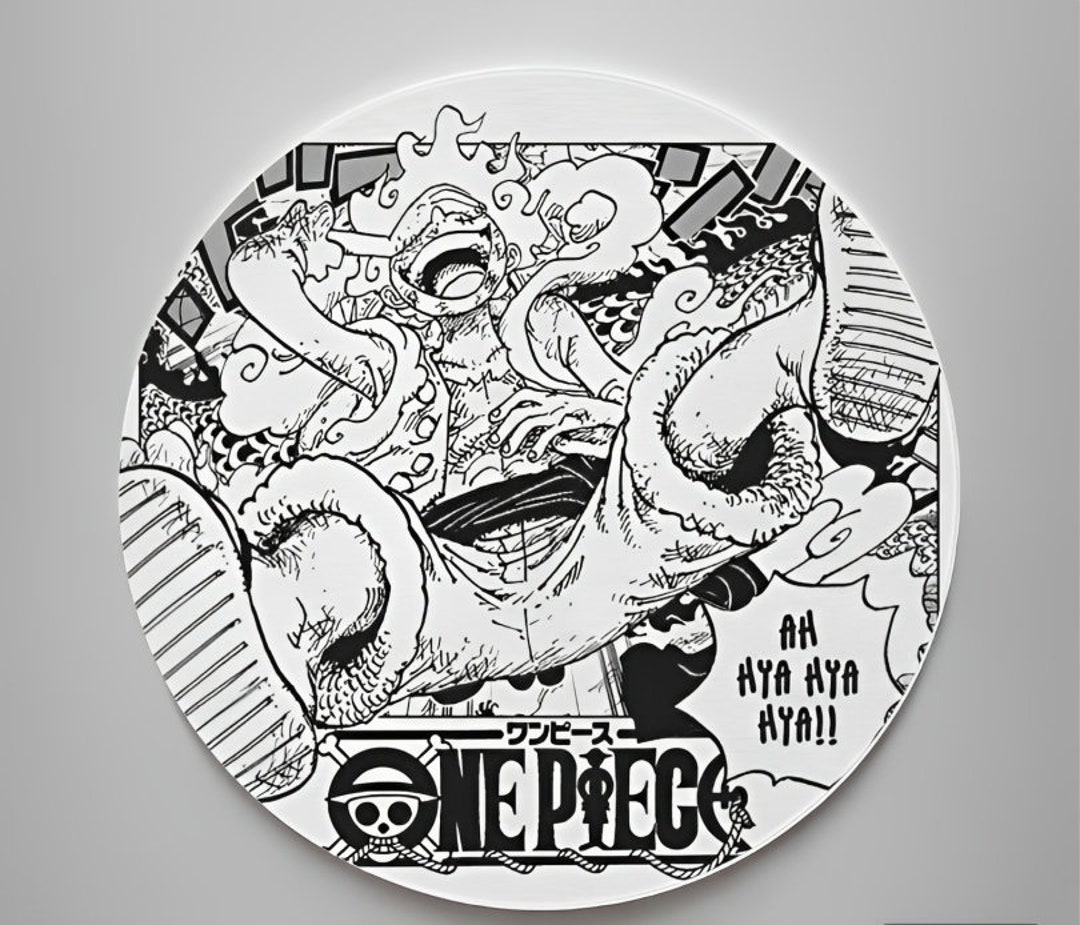 Round Handmade Luffy 5th Gear Rug, Anime Rug, One Piece Custom Rug ...