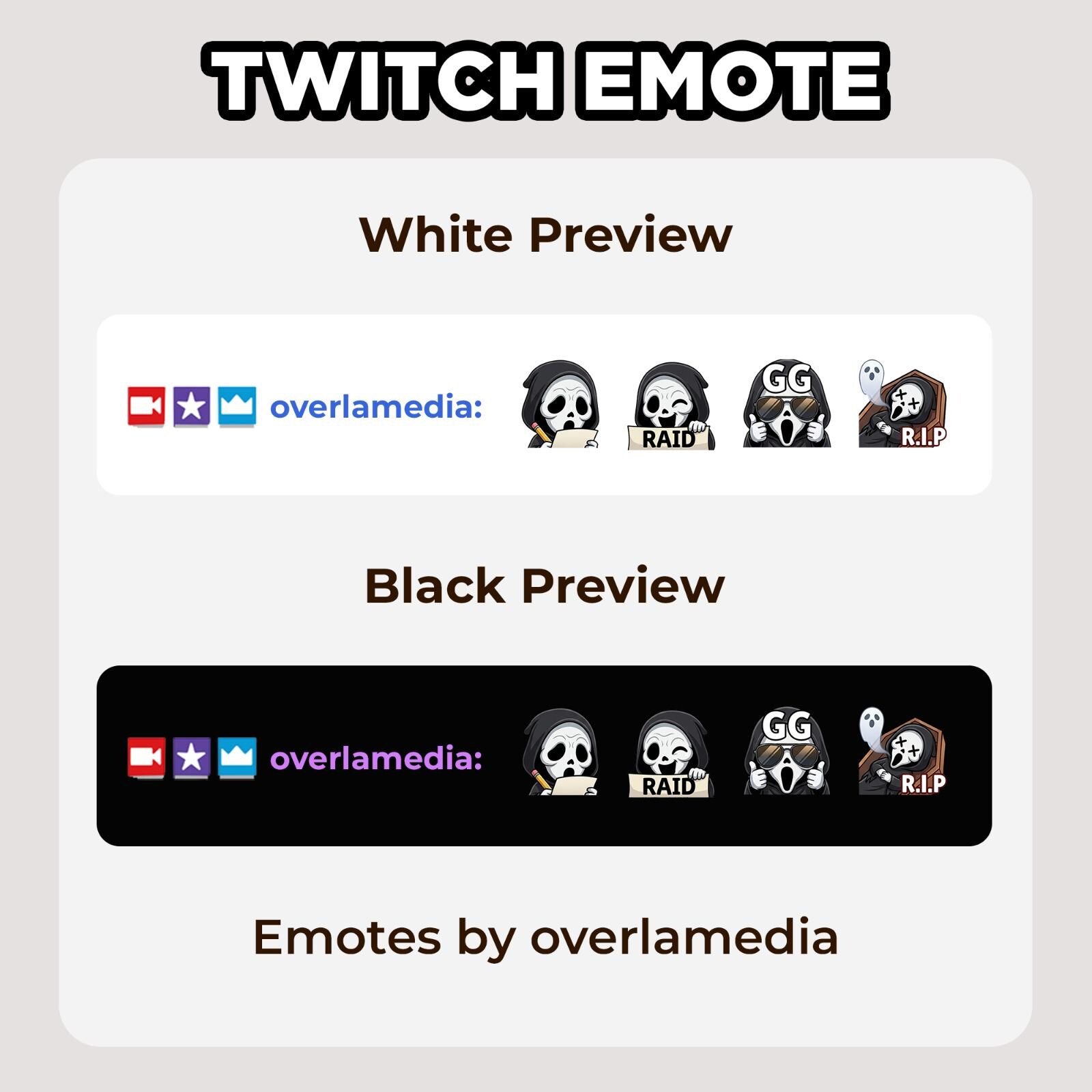 Ghostface Chibi Twitch Emote Pack – 100 Cute Reactions – Instant ...