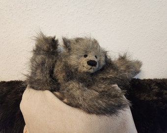 Ours d'artiste, peluche de collection, fait main, fourrure mohair