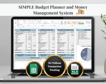 SIMPLE Budget Planner, Spending Plan, and Paycheck Planning Spreadsheet for Biweekly Pay Schedules Excel & Google Sheets Compatible