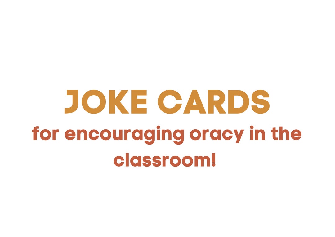 Joke Cards for Classroom Use Etsy