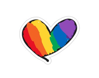 Rainbow Heart Sticker