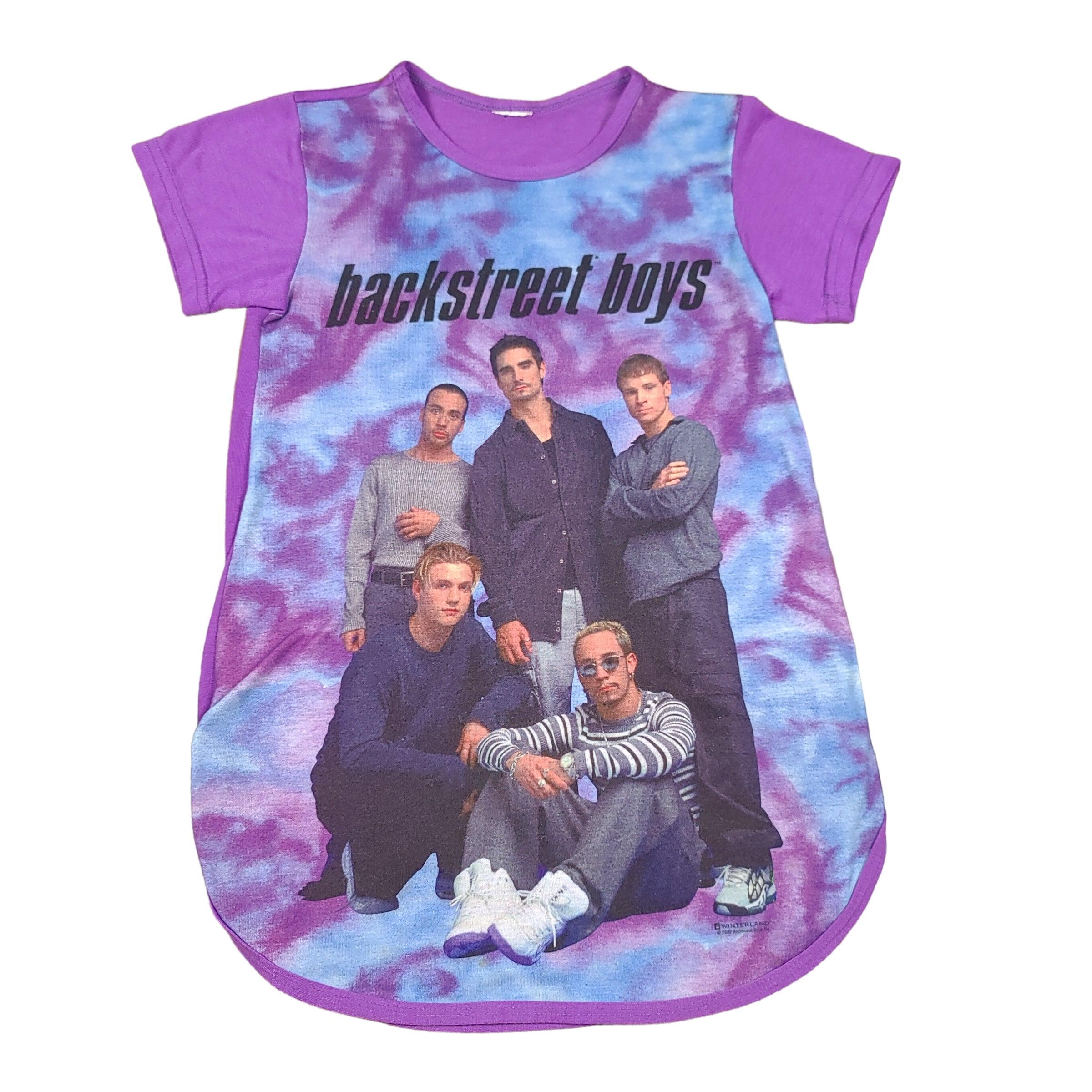 B*。様 超希少‼️90s backstreet boys WONTERLAND Vintage 1999 Backstreet Boys Purple Tie-dye Winterland Shirt