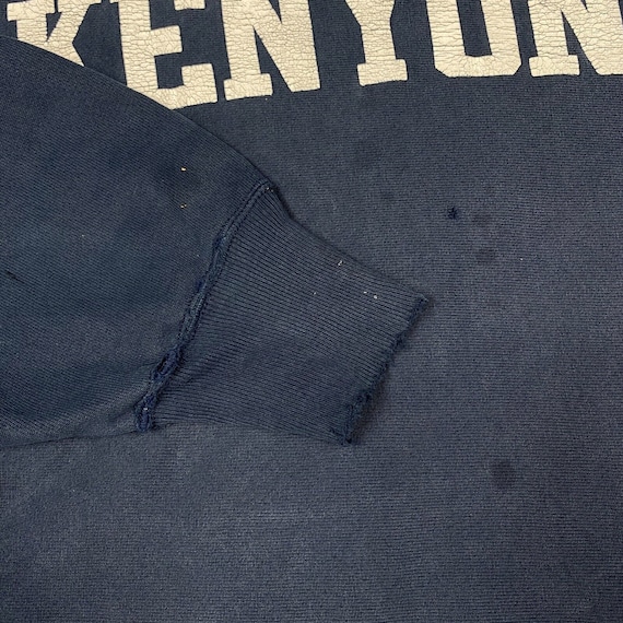 Vintage Kenyon College Navy Blue 90S Champion Rev… - image 4