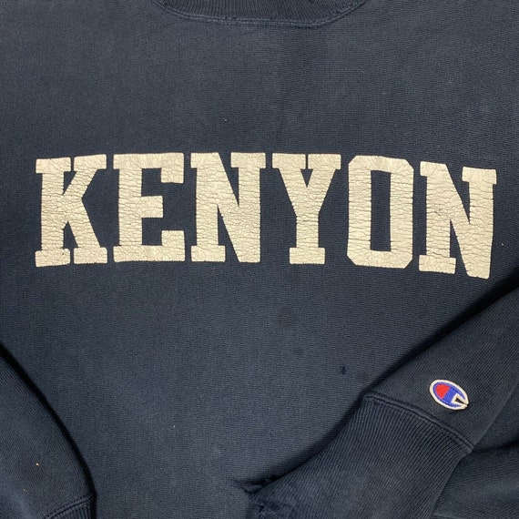 Vintage Kenyon College Navy Blue 90S Champion Rev… - image 3