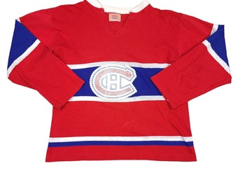 Vintage Montreal Canadians GCK Youth Hockey Jersey Size Medium